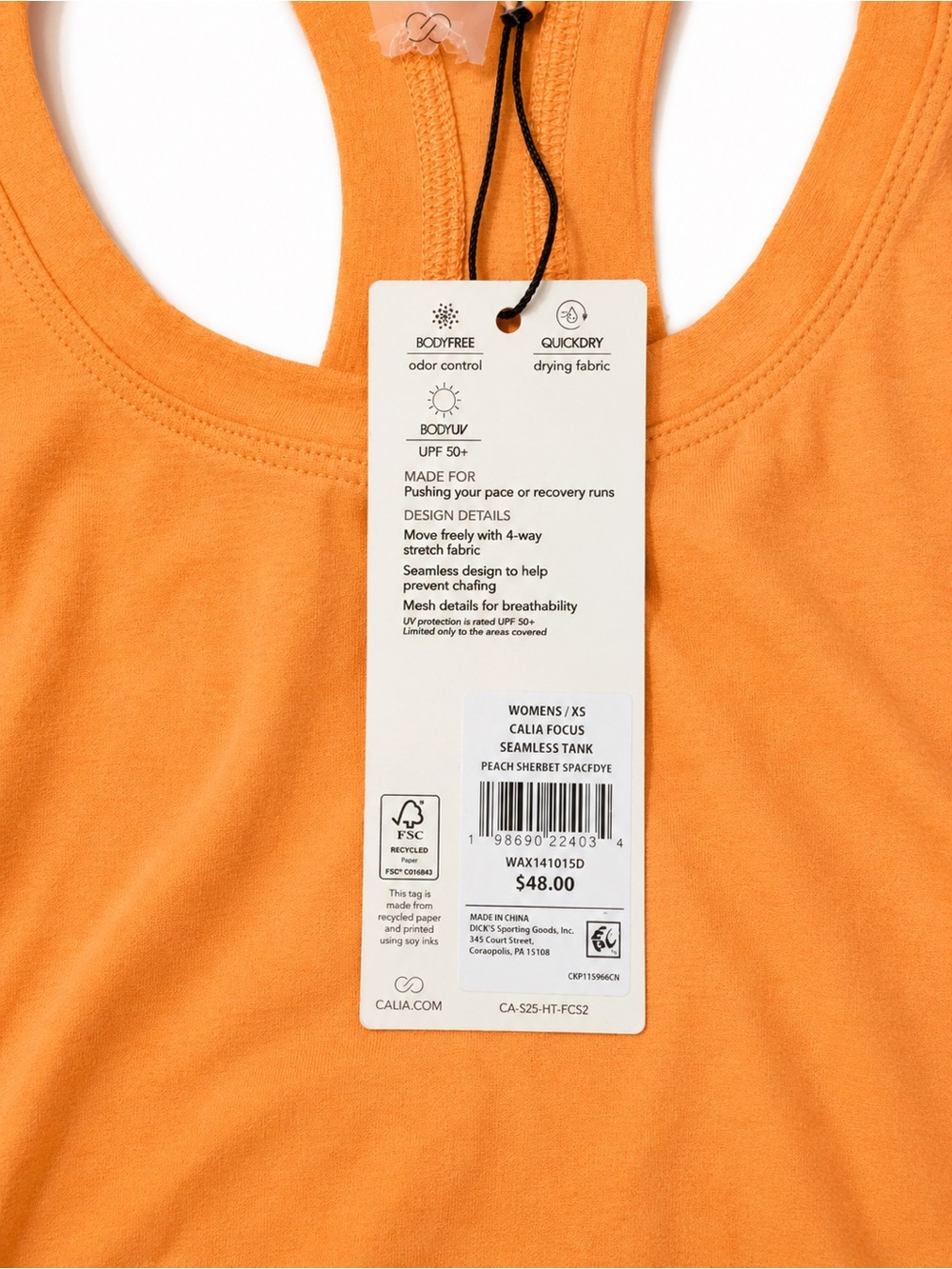 CALIA XS Tank Bundle NWT Ruched Mock Tank & Seamless Racerback Top 2PC - Picture 6 of 8